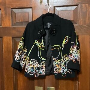 Trenz Petite Colorful Embroidered Jacket